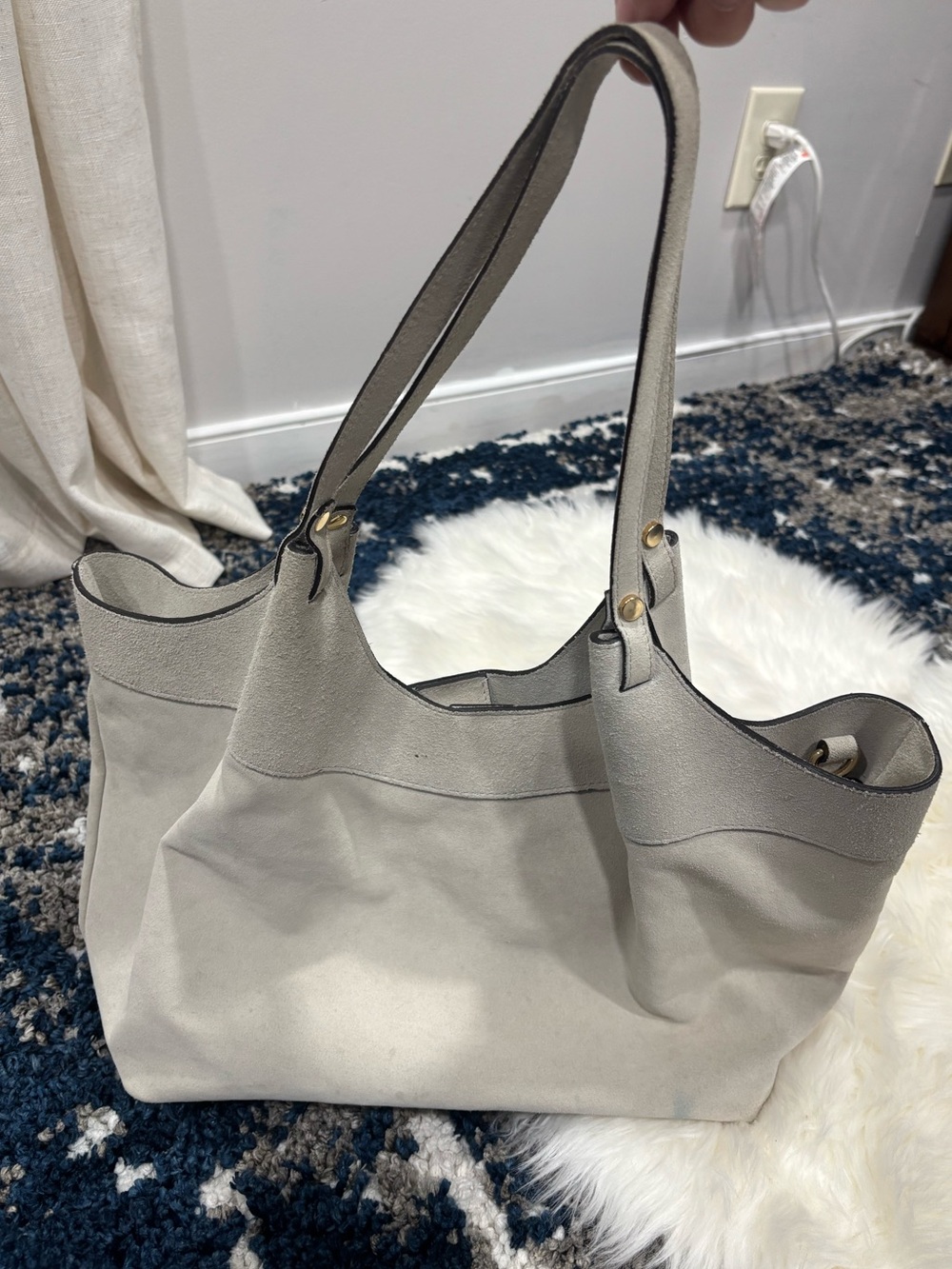 Everyday Cream Canvas Hobo Style Bag with Double Shoulder Straps